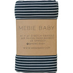 Navy Stripes Bamboo Stretch Swaddle Blanket - Blissfully Lavender BoutiqueMebie Baby