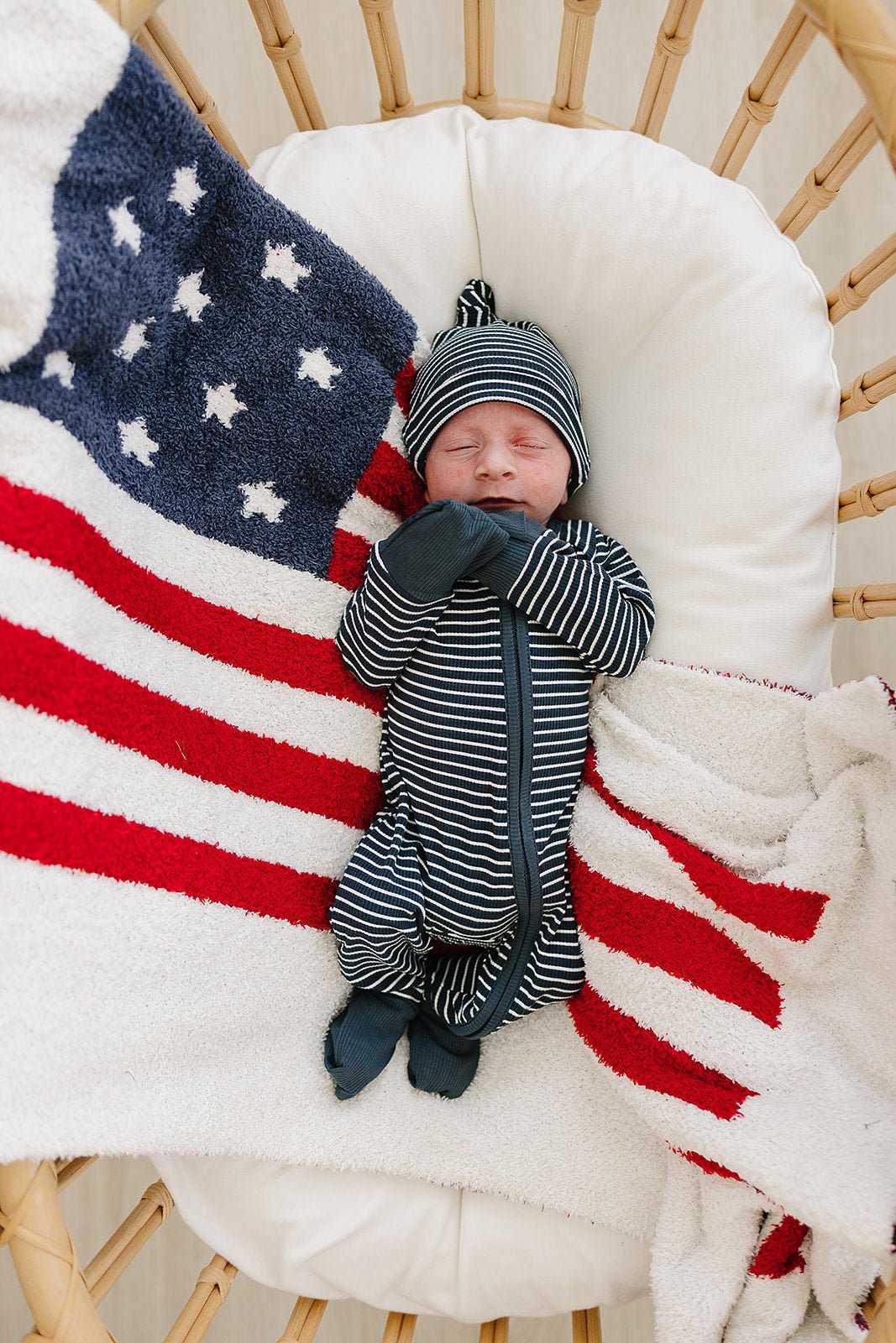 Navy Stripes Bamboo Zipper Pajamas - Blissfully Lavender BoutiqueMebie Baby