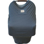 Navy Stripes Ribbed Bamboo Multi - Use Cover - Blissfully Lavender BoutiqueMebie Baby