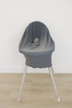 Navy Stripes Ribbed Bamboo Multi - Use Cover - Blissfully Lavender BoutiqueMebie Baby