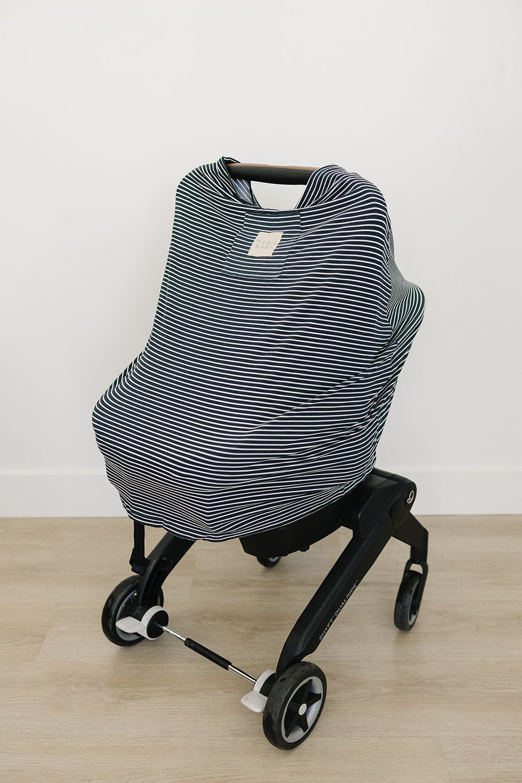 Navy Stripes Ribbed Bamboo Multi - Use Cover - Blissfully Lavender BoutiqueMebie Baby