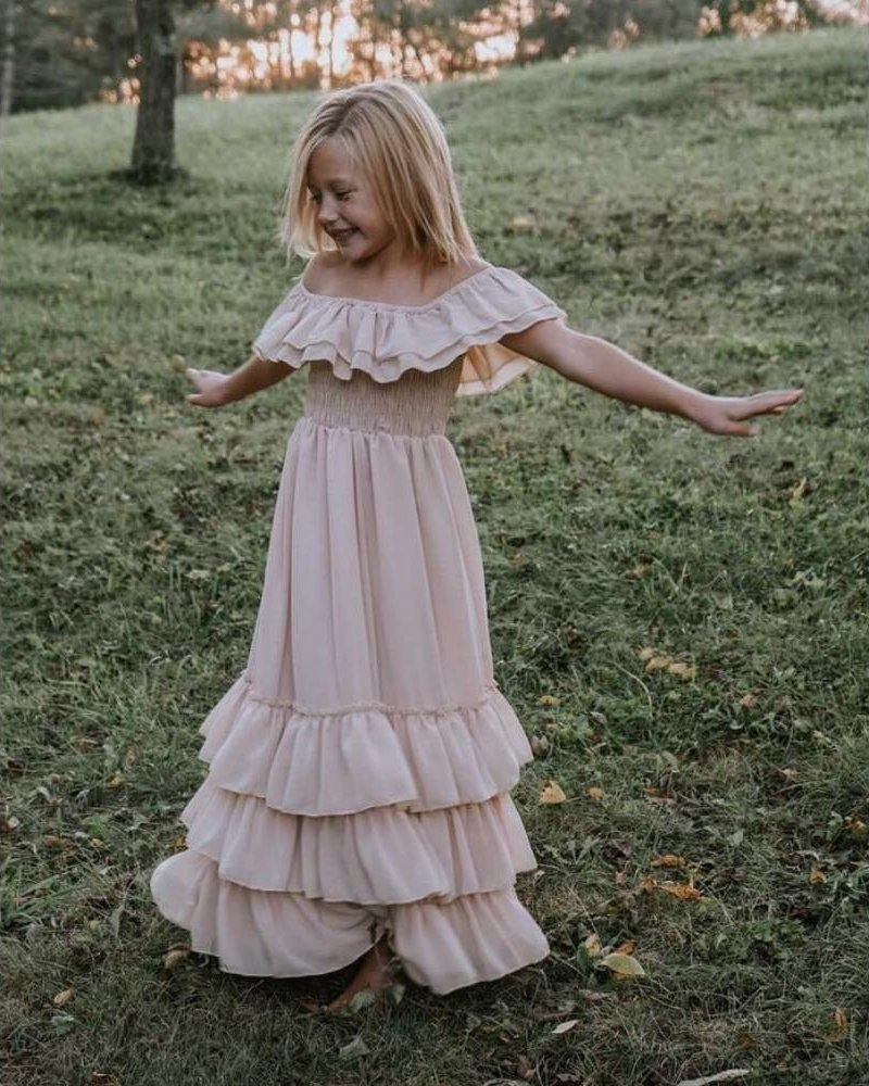 Nellie Ruffle Maxi Dress
