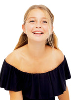 Black Off-Shoulder Swimsuit