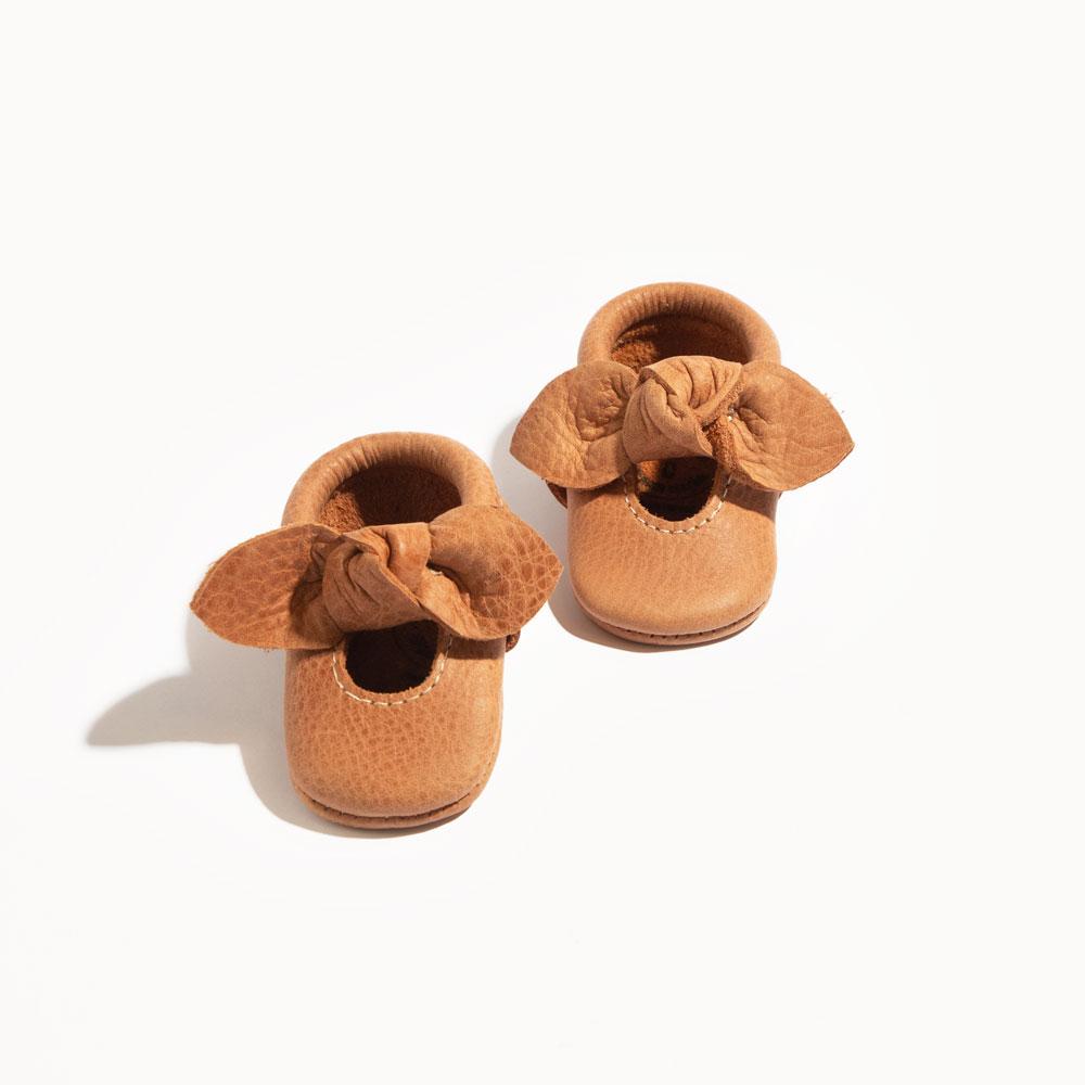 Newborn Zion Knotted Bow Moccasins - Blissfully Lavender BoutiqueFreshly Picked