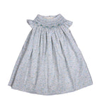 Nicole Blue Floral Hand Smocked Dress - Blissfully Lavender BoutiqueBebe Sweeny