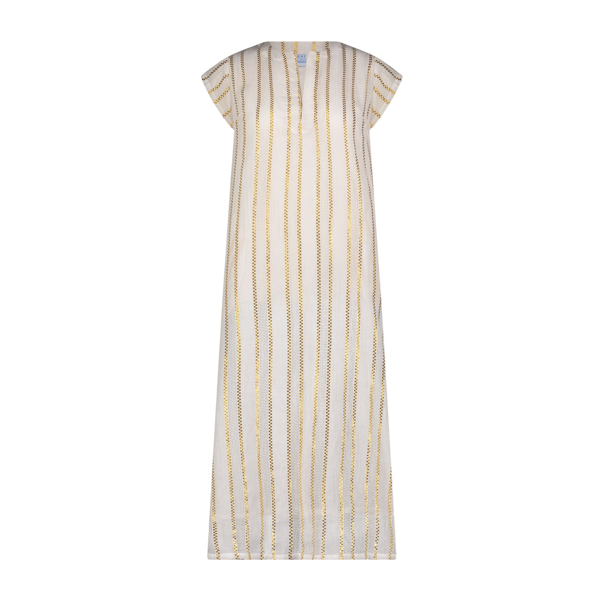 Noa Women's Maxi Kaftan Gold Lurex Stripe