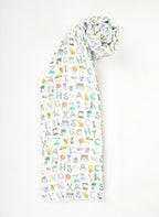 NYC Alphabet Soup Shawl Blanket - Blissfully Lavender BoutiqueTimo & Violet