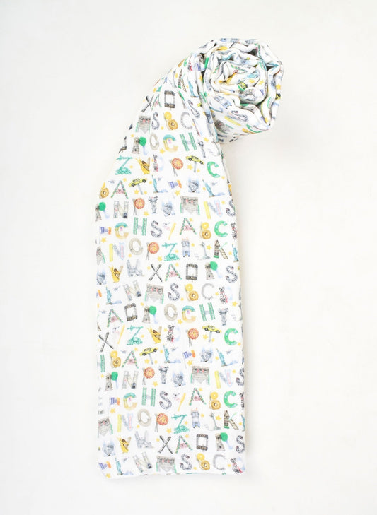 NYC Alphabet Soup Shawl Blanket - Blissfully Lavender BoutiqueTimo & Violet
