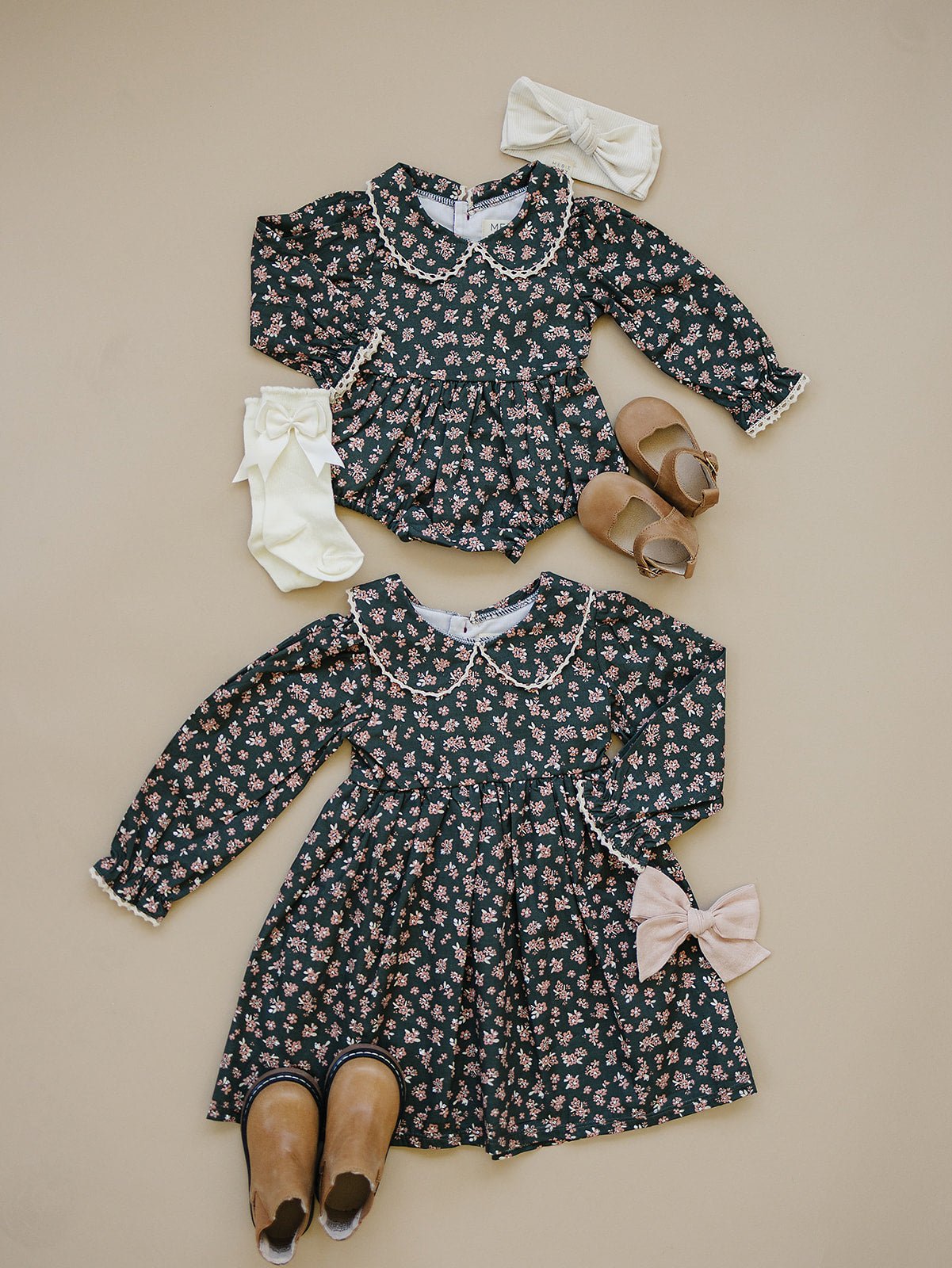 Olive Bloom Bubble Romper - Blissfully Lavender BoutiqueMebie Baby