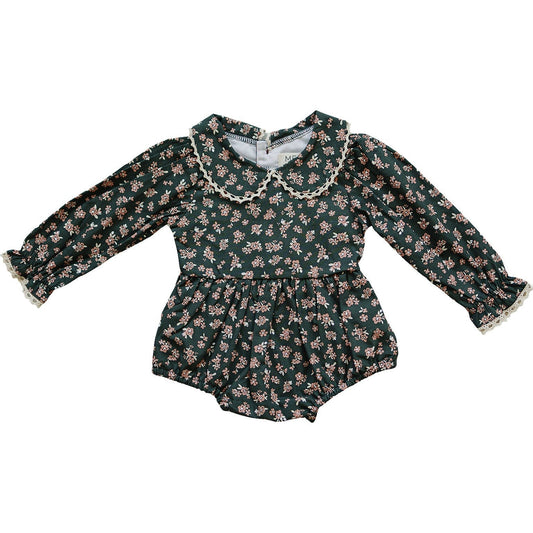Olive Bloom Bubble Romper - Blissfully Lavender BoutiqueMebie Baby
