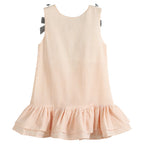 Orange Seersucker Halloween Boo Ruffle Dress