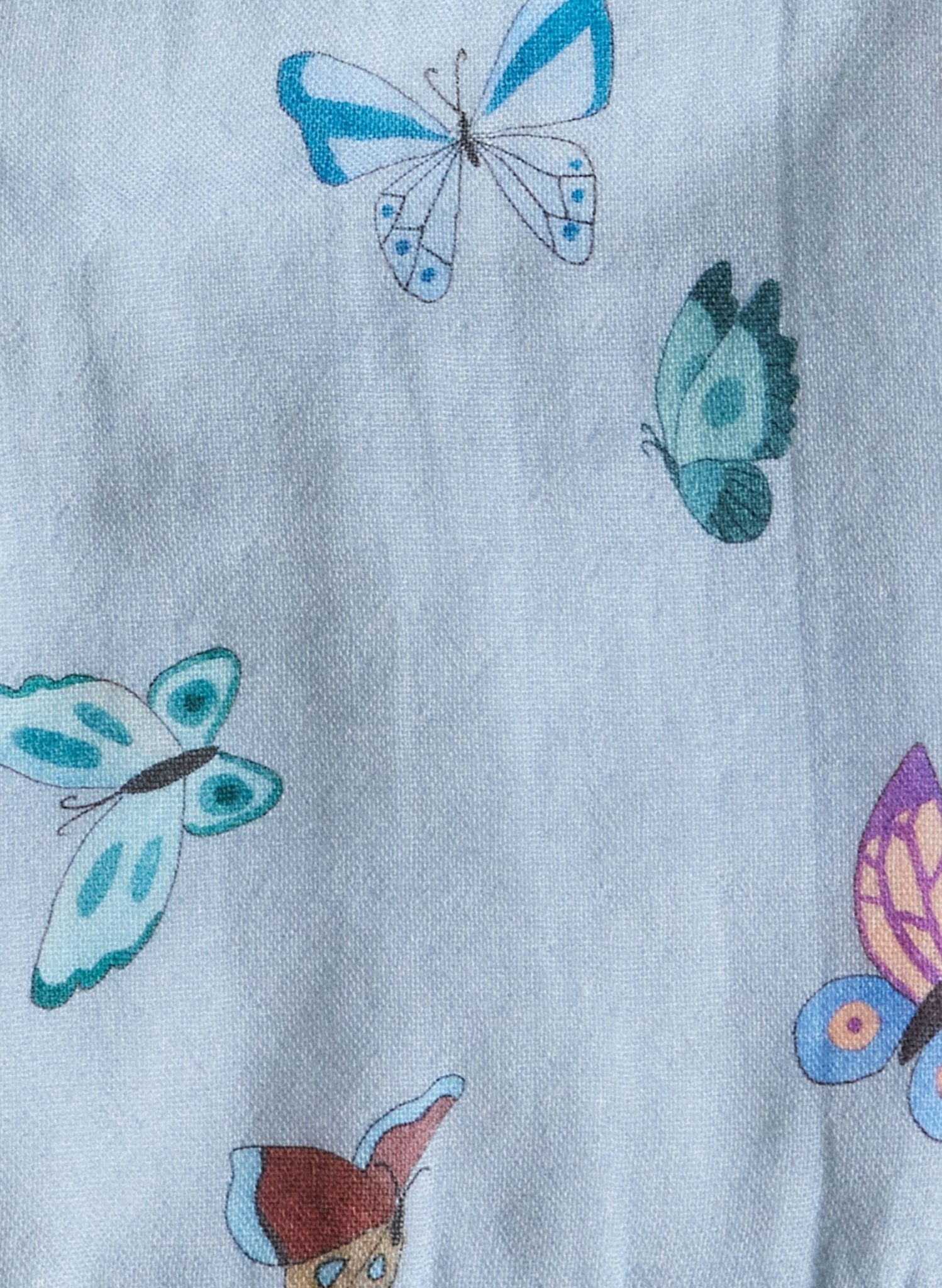 Organic Blue Madame Butterfly Bib - Blissfully Lavender BoutiqueTimo & Violet