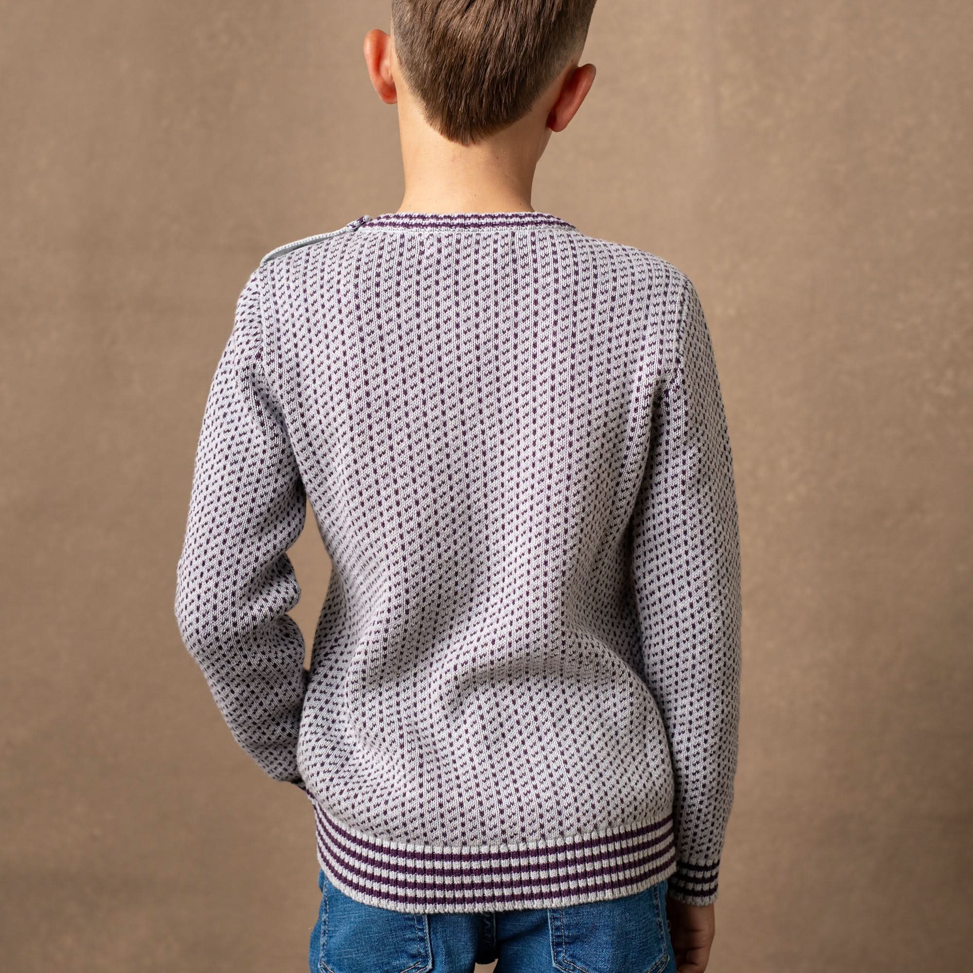 Organic Intarsia Crew Neck Sweater - Blissfully Lavender BoutiqueHope & Henry