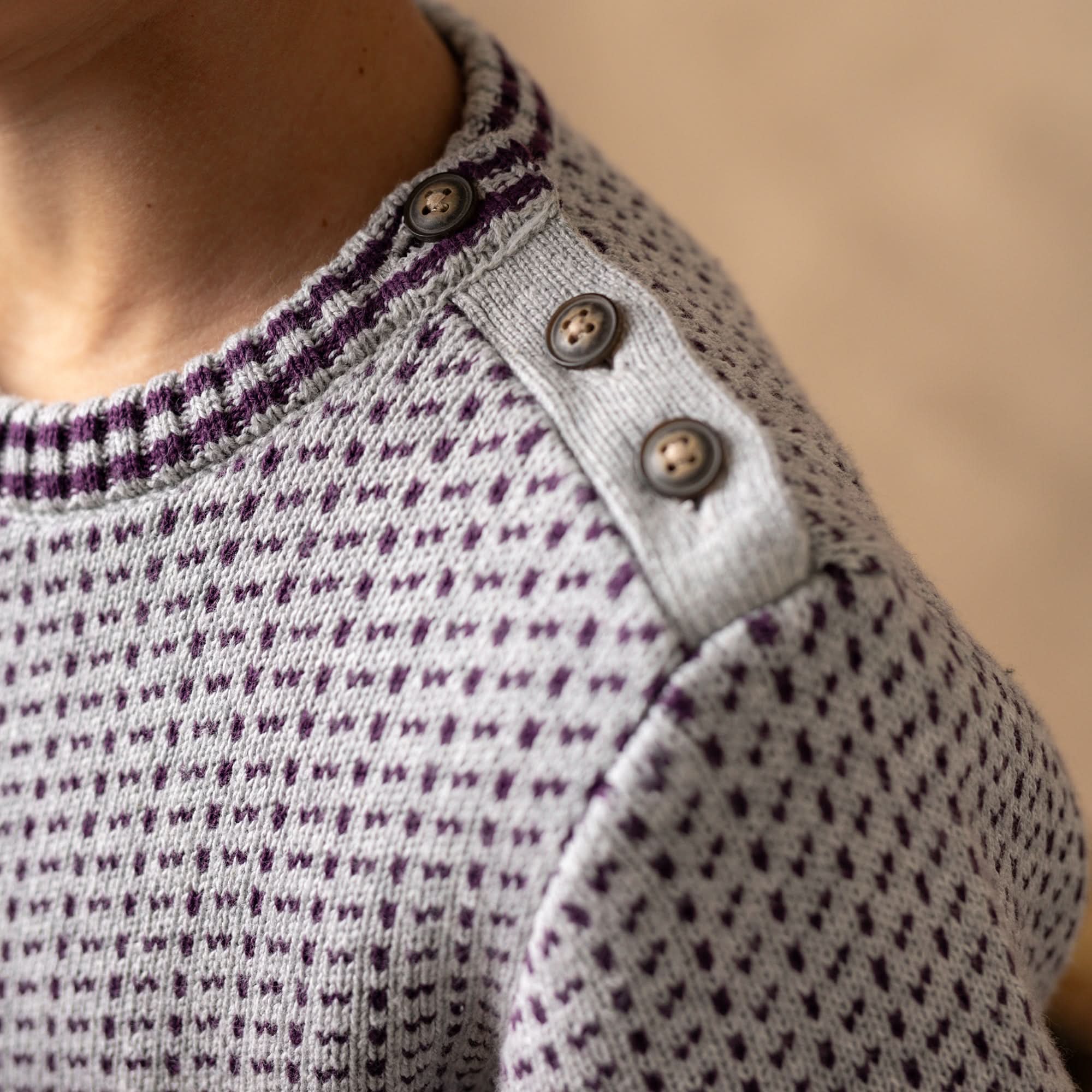 Organic Intarsia Crew Neck Sweater - Blissfully Lavender BoutiqueHope & Henry