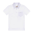 Organic Jersey Polo with Seersucker Trim - Blissfully Lavender BoutiqueHope & Henry
