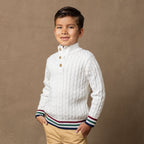 Organic Mock Neck Cable Sweater - Blissfully Lavender BoutiqueHope & Henry