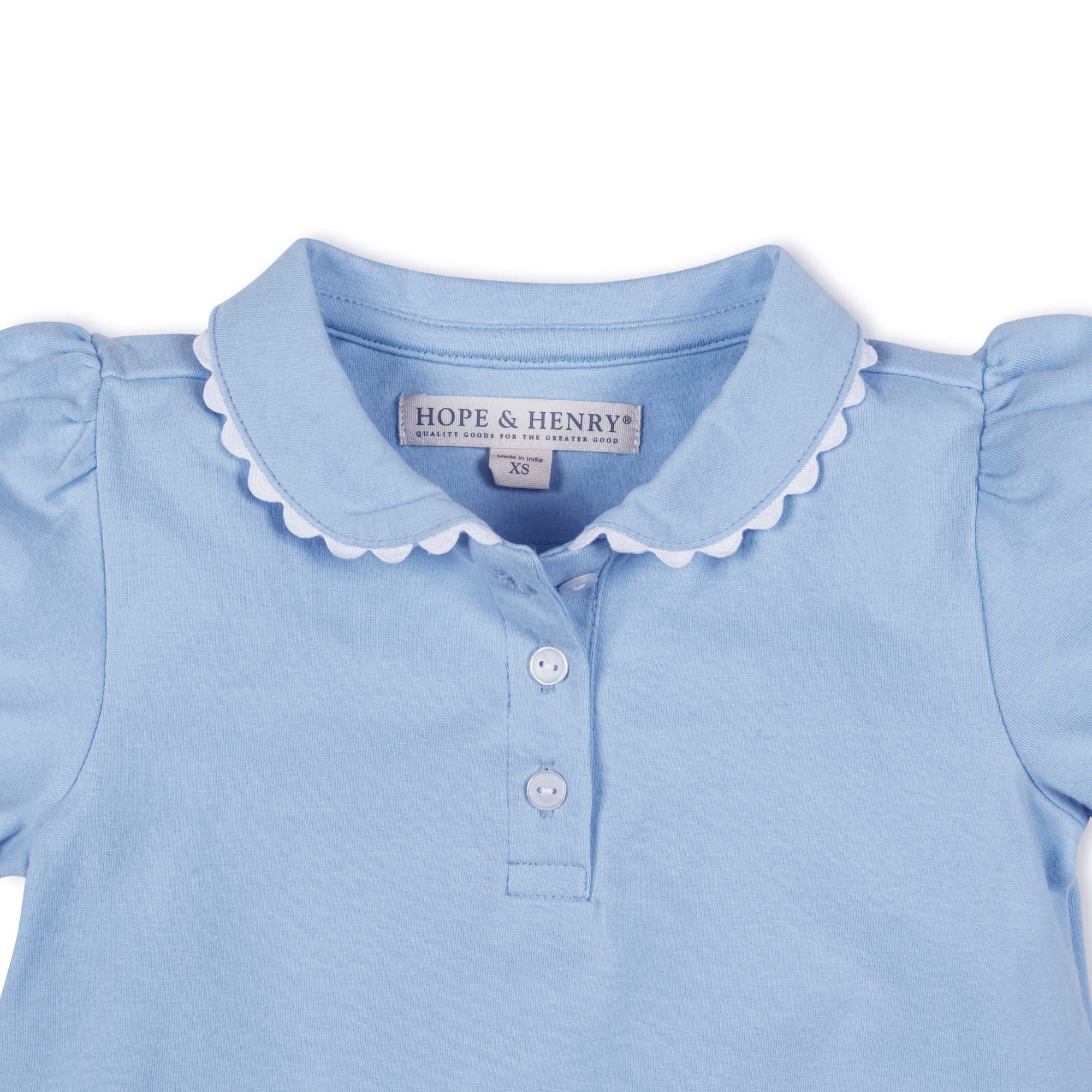 Organic Puff Sleeve Polo - Blissfully Lavender BoutiqueHope & Henry