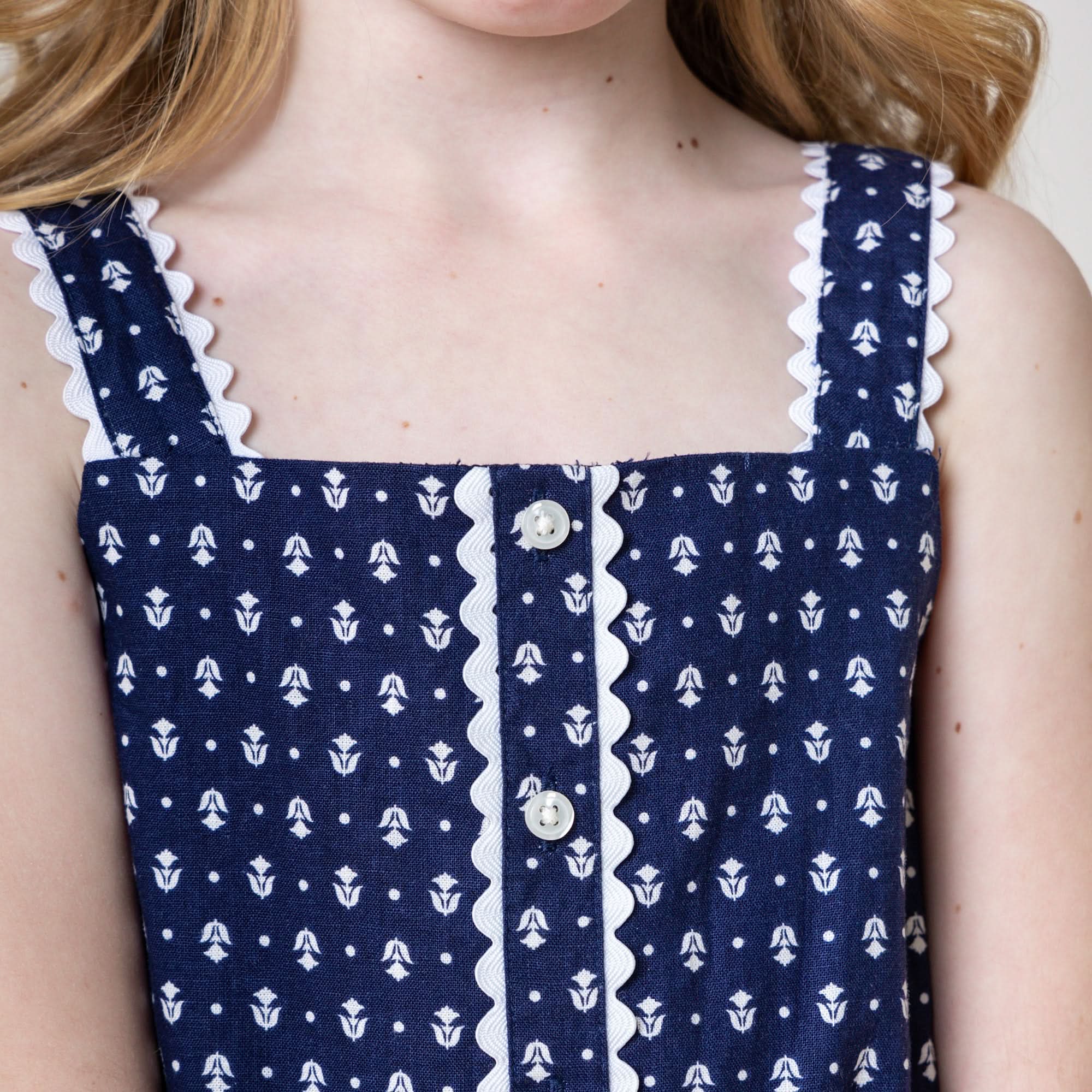 Organic Scallop Trim Button Romper - Blissfully Lavender BoutiqueHope & Henry