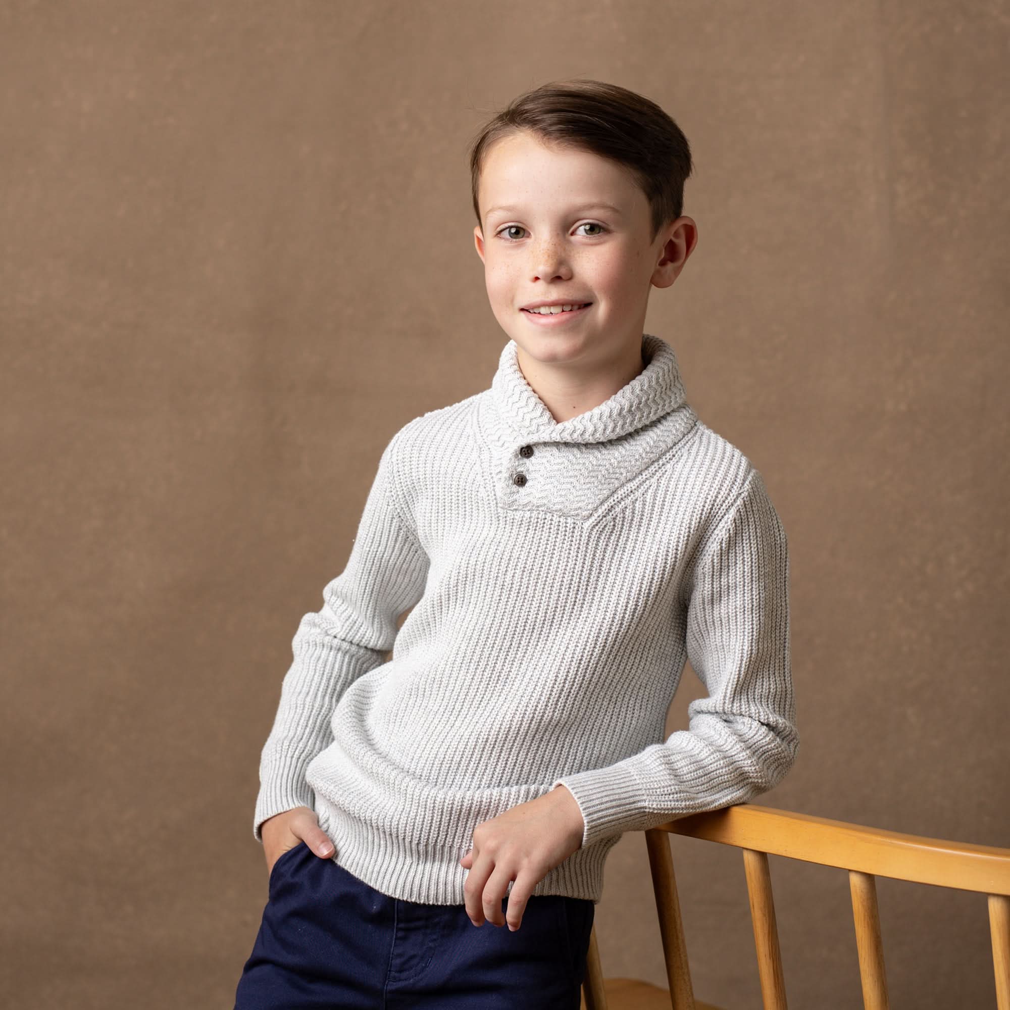 Organic Shawl Collar Sweater - Blissfully Lavender BoutiqueHope & Henry