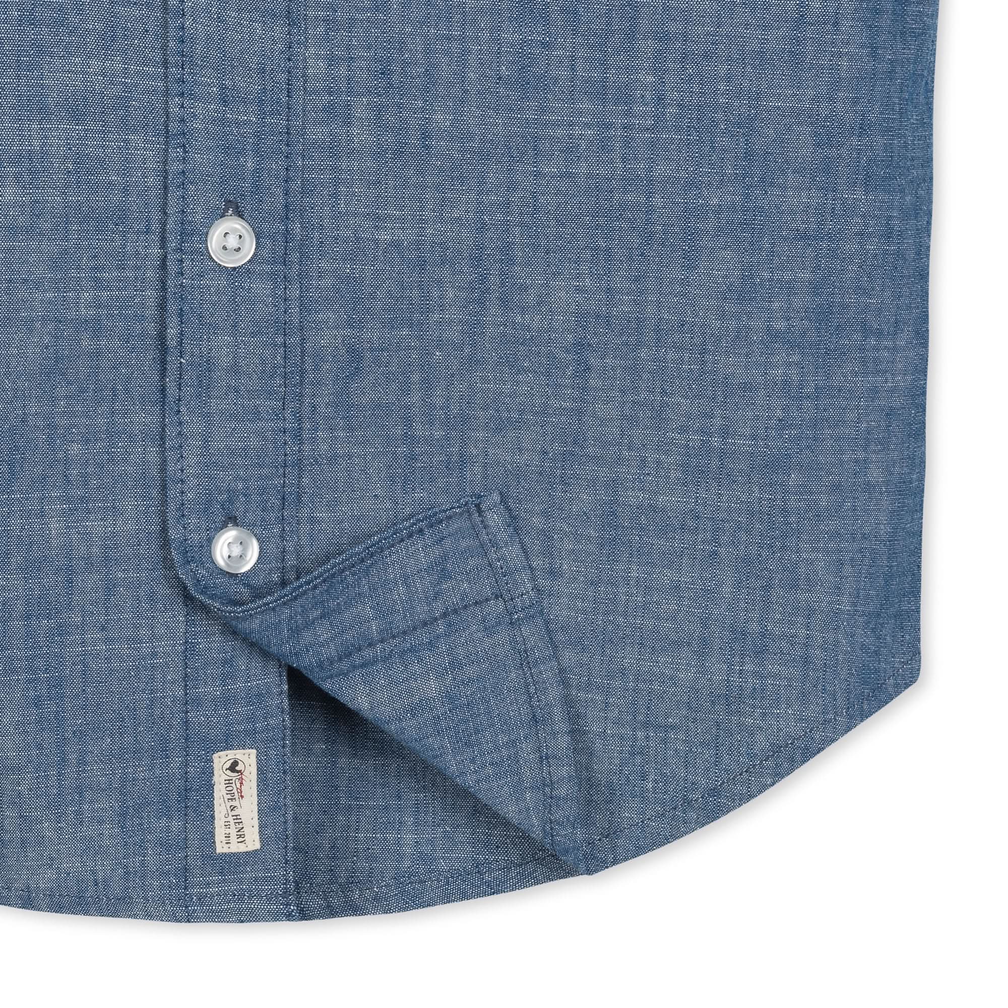 Organic Short Sleeve Chambray Shirt - Blissfully Lavender BoutiqueHope & Henry