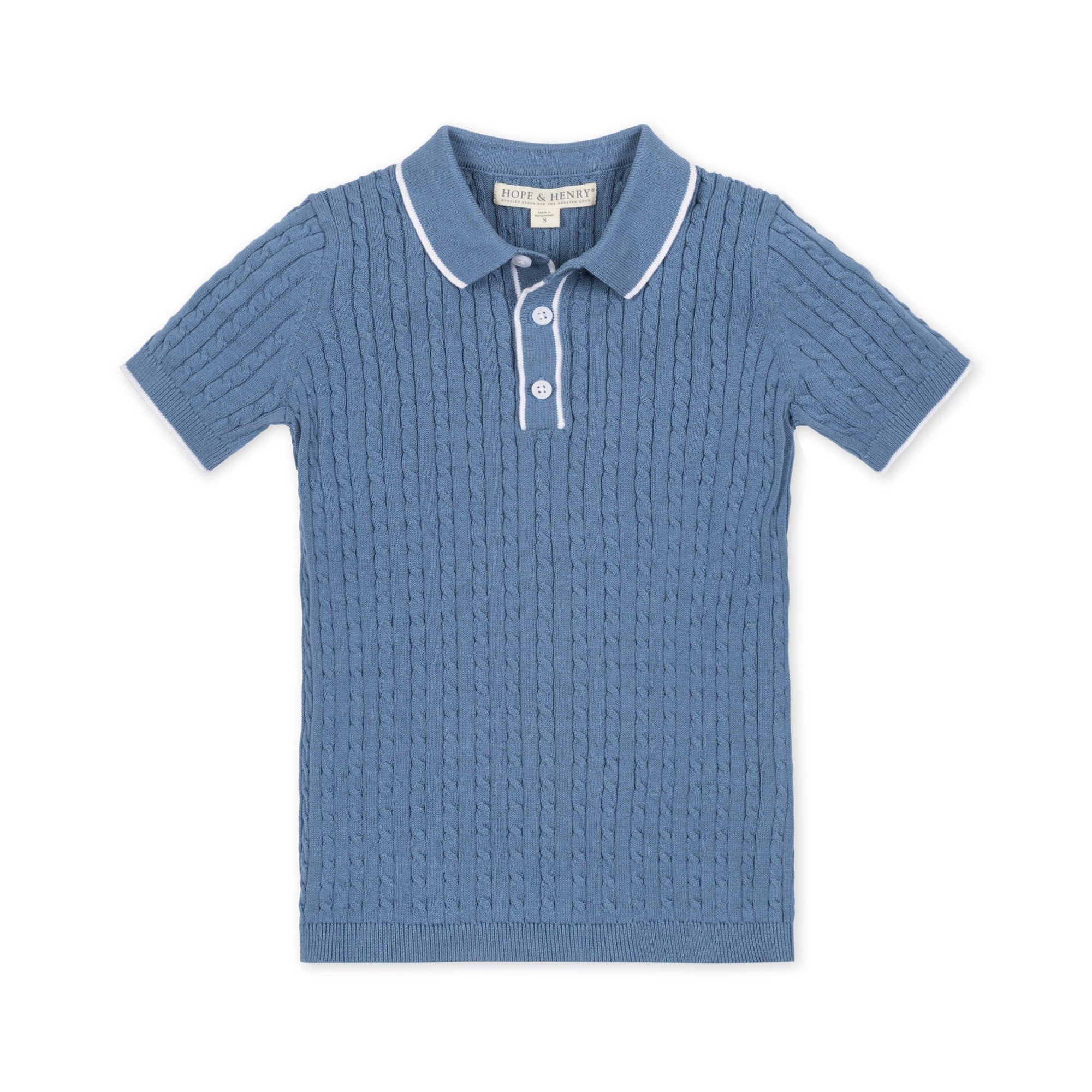 Organic Short Sleeve Sweater Polo - Blissfully Lavender BoutiqueHope & Henry