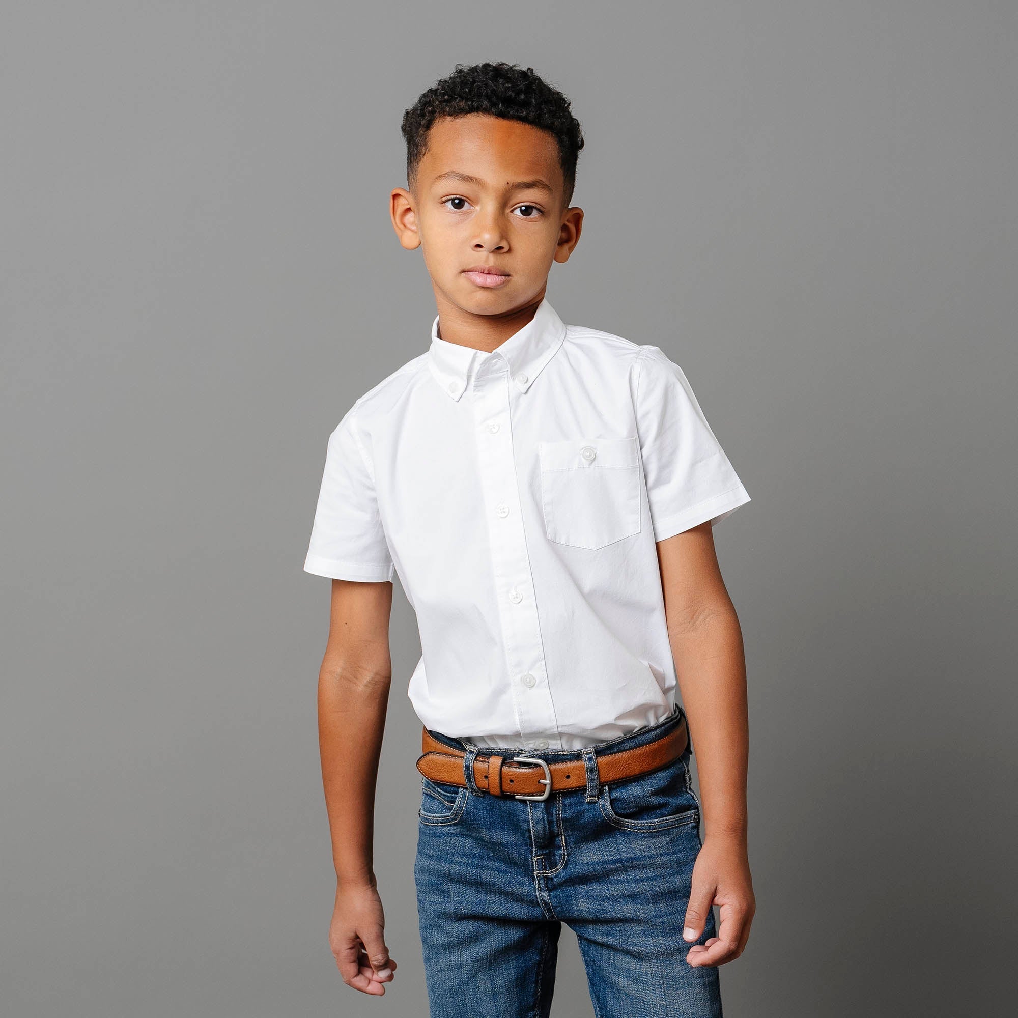 Organic Stretch Poplin Short Sleeve Shirt - Blissfully Lavender BoutiqueHope & Henry
