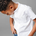 Organic Stretch Poplin Short Sleeve Shirt - Blissfully Lavender BoutiqueHope & Henry