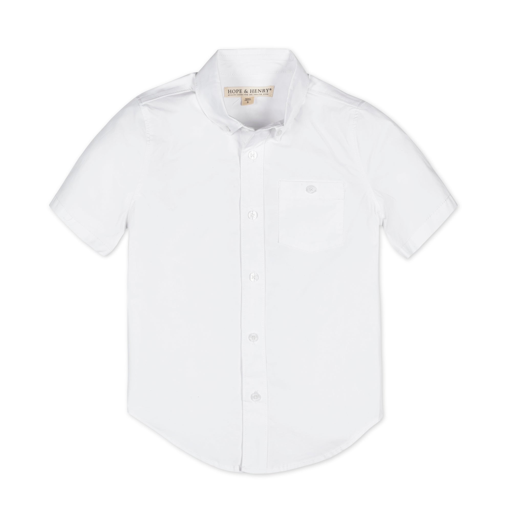 Organic Stretch Poplin Short Sleeve Shirt - Blissfully Lavender BoutiqueHope & Henry