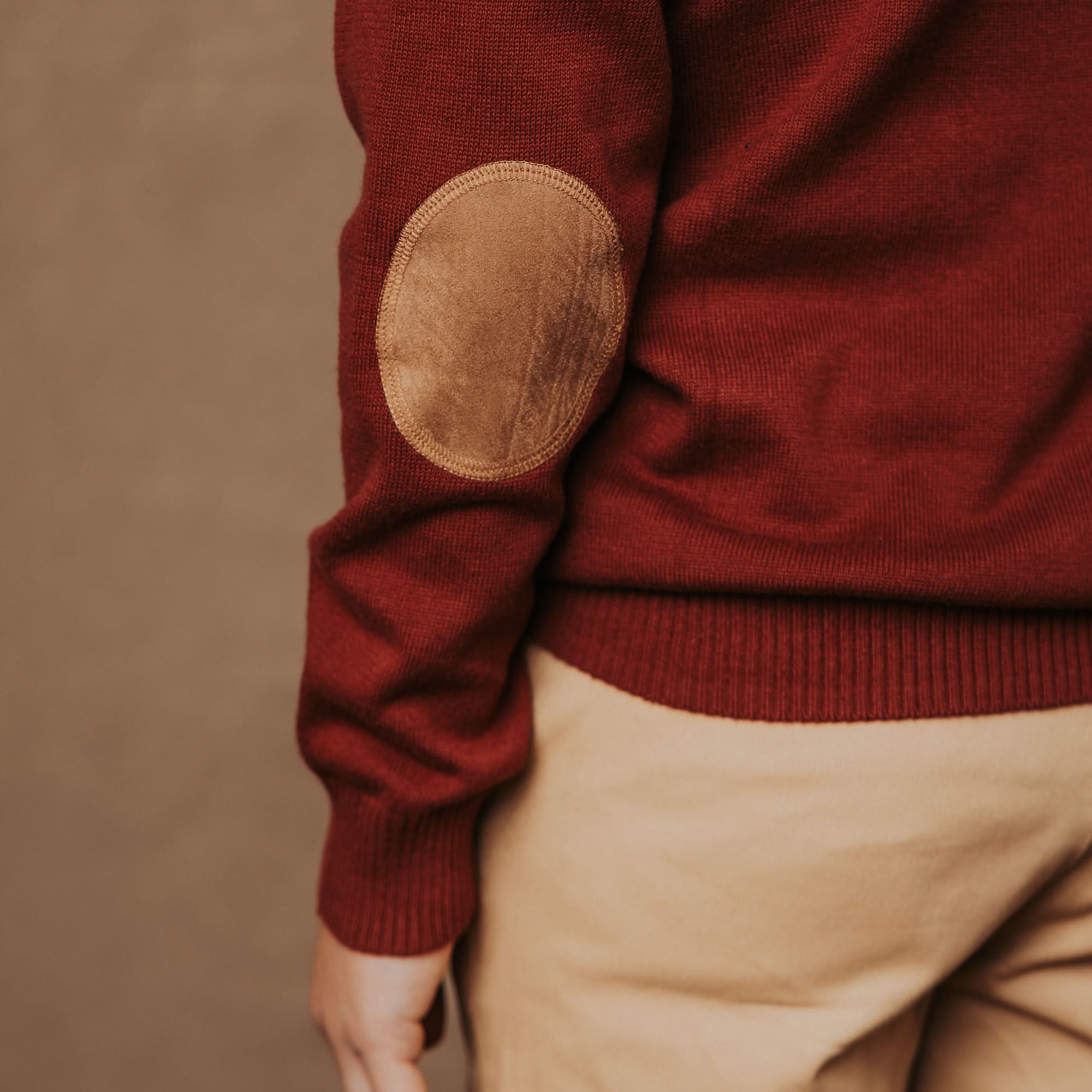 Organic Sweater Henley with Elbow Patches - Blissfully Lavender BoutiqueHope & Henry