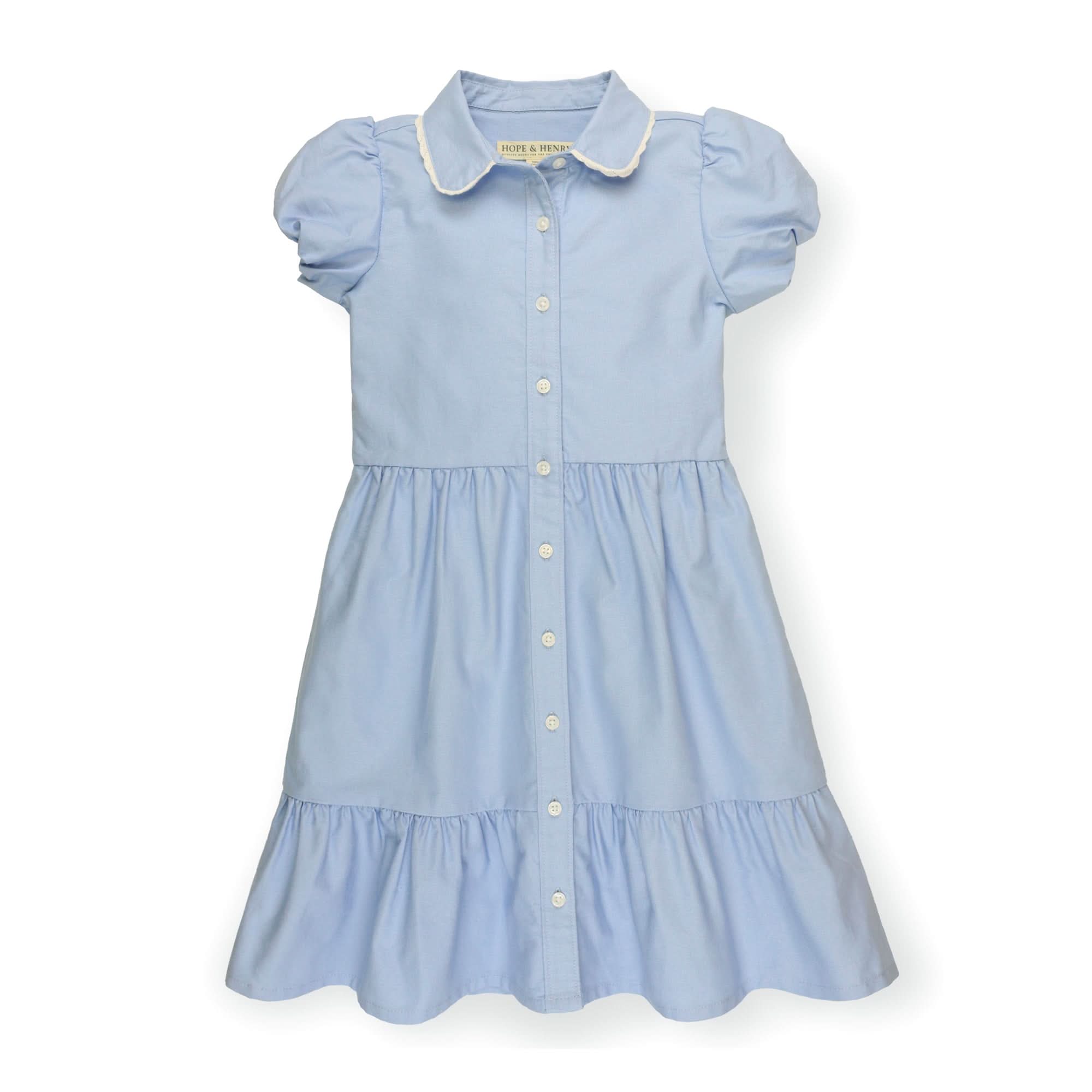 Organic Tiered Oxford Shirtdress - Baby - Blissfully Lavender BoutiqueHope & Henry