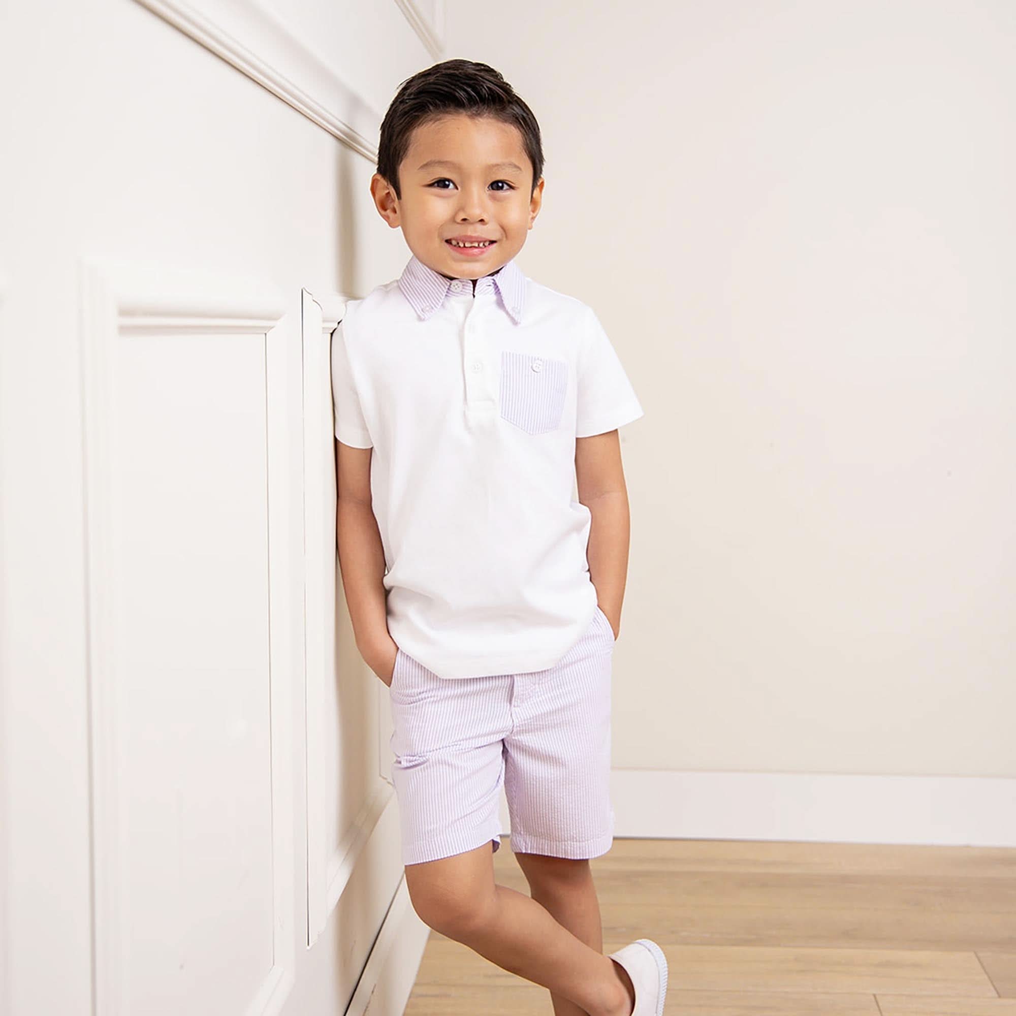 Organic White Jersey Polo - Baby - Blissfully Lavender BoutiqueHope & Henry