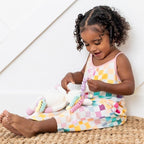 Pastel Checks Jumpsuit - Blissfully Lavender BoutiqueBestaroo