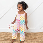 Pastel Checks Jumpsuit - Blissfully Lavender BoutiqueBestaroo