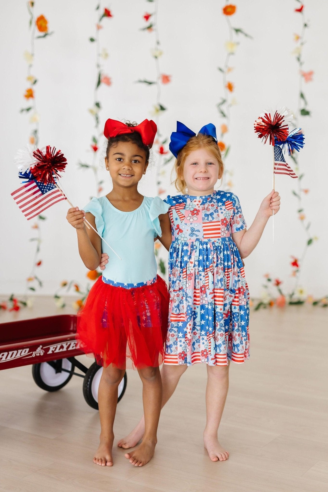Patriotic Patchwork Tutu Shorts - Blissfully Lavender BoutiqueMila & Rose ®