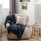 Patterned Faux Fur Throw Blanket