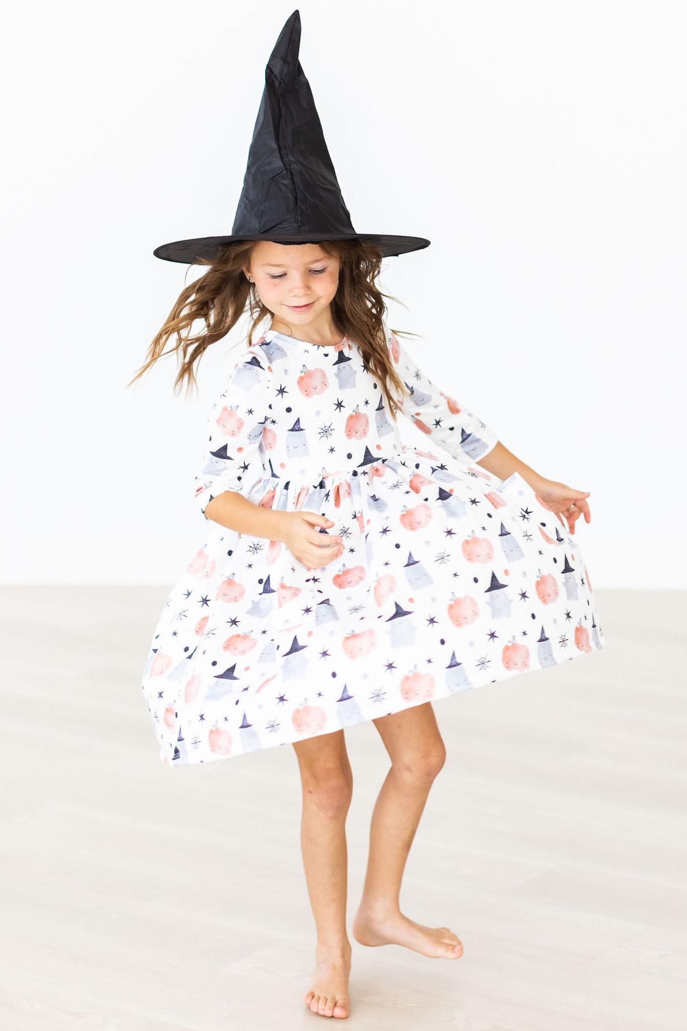 Peek - a - Boo 3/4 Sleeve Pocket Twirl Dress - Blissfully Lavender BoutiqueMila & Rose ®