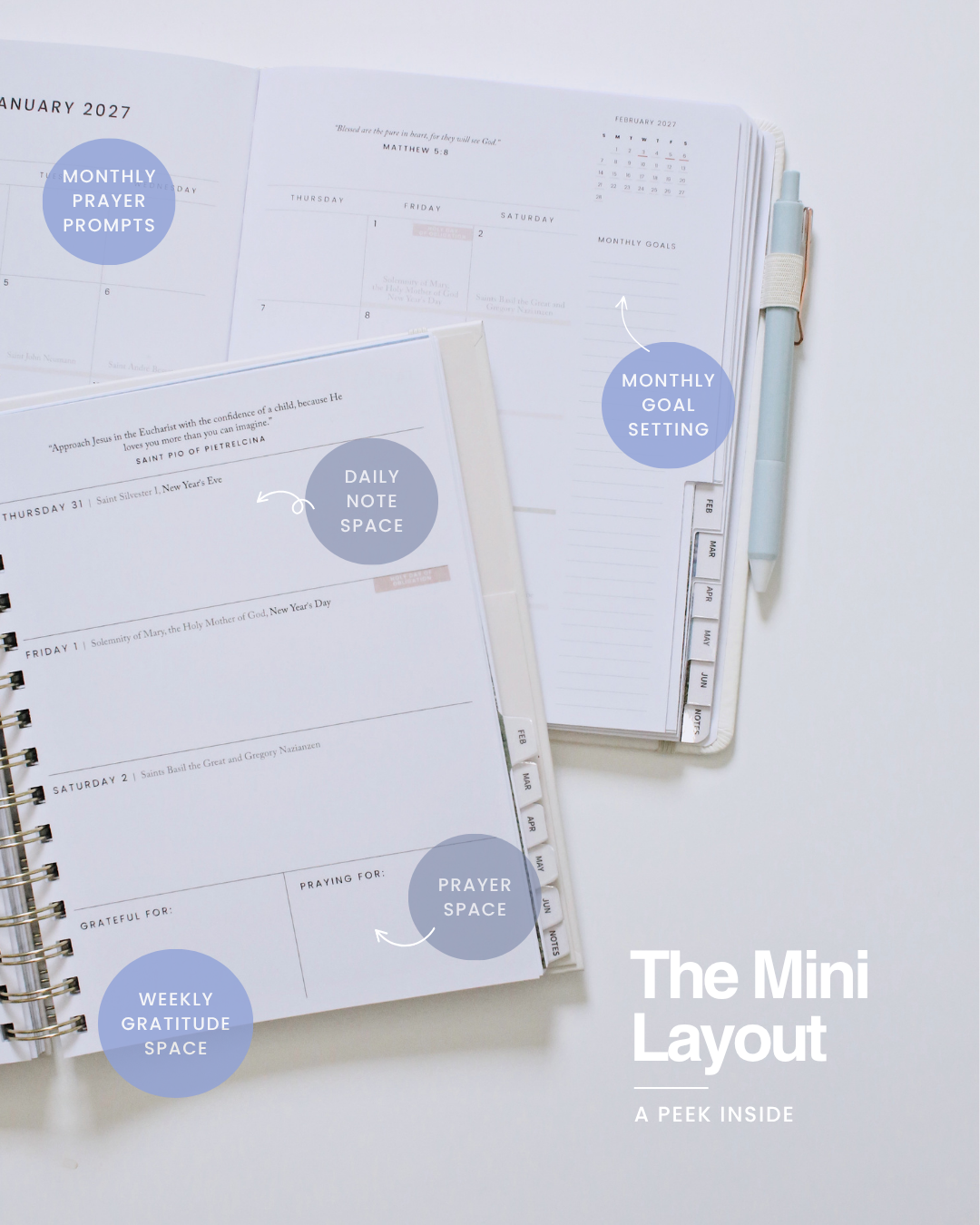 Catholic Academic Planner 2026–2027 | Mini Layout