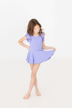 Periwinkle Short Sleeve Twirl Leotard
