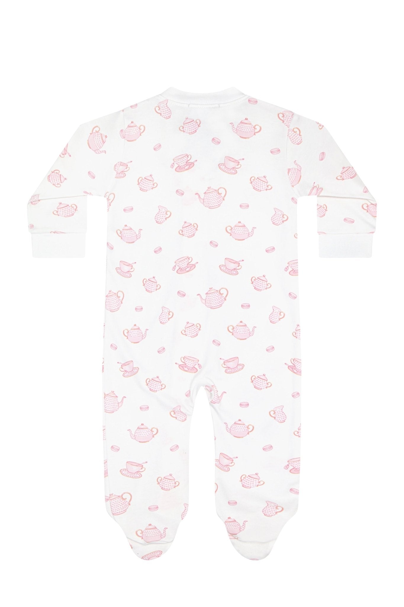 Petite Tea Time Zipper Footie - Blissfully Lavender BoutiqueNella Pima