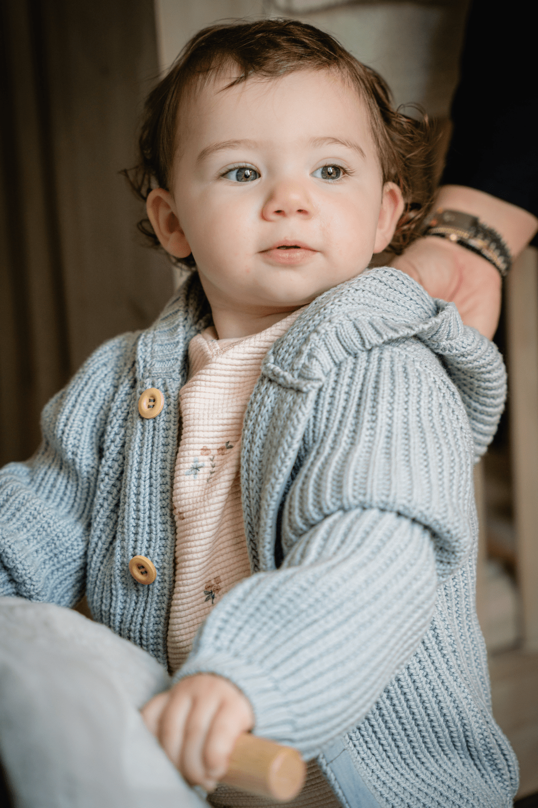 Pima Cotton Knit Waffle Hoody in Pearl Blue - Blissfully Lavender BoutiqueDear Hayden