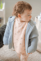 Pima Cotton Knit Waffle Hoody in Pearl Blue - Blissfully Lavender BoutiqueDear Hayden