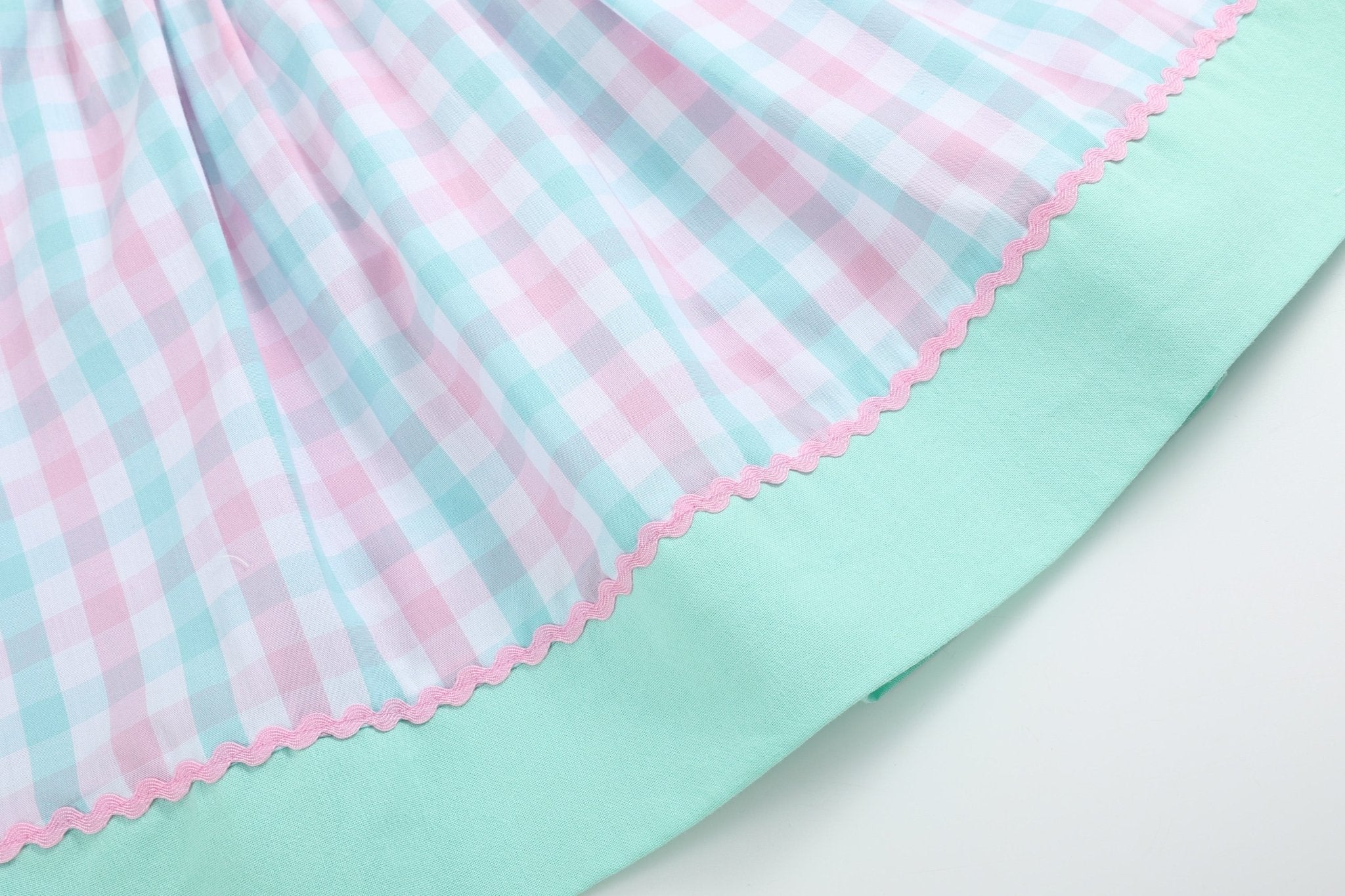 Pink & Aqua Seashell Smocked Sundress