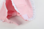 Pink and Lace Summer Baby Bonnet