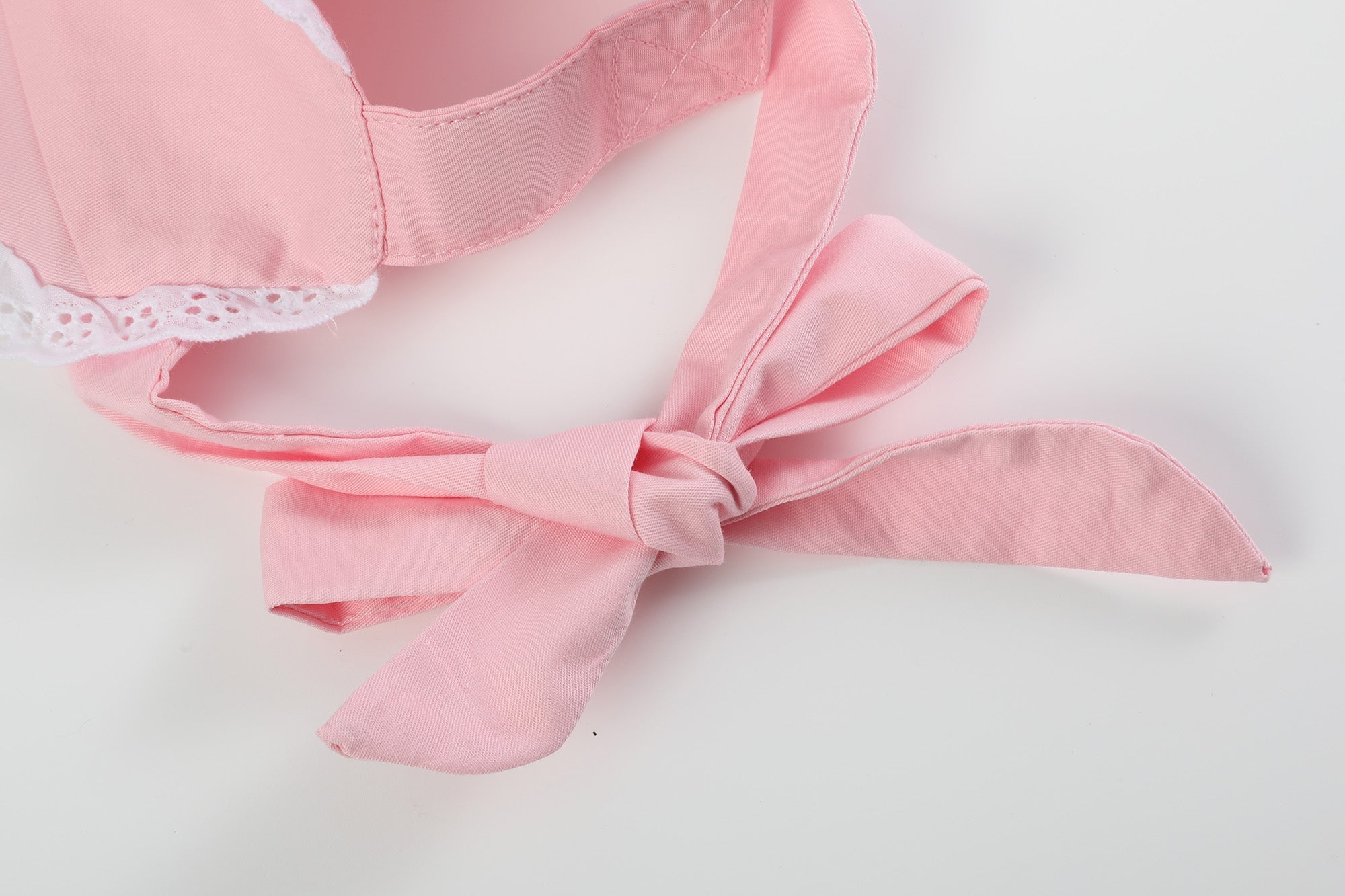 Baby Girl Pink and Lace Summer Bonnet