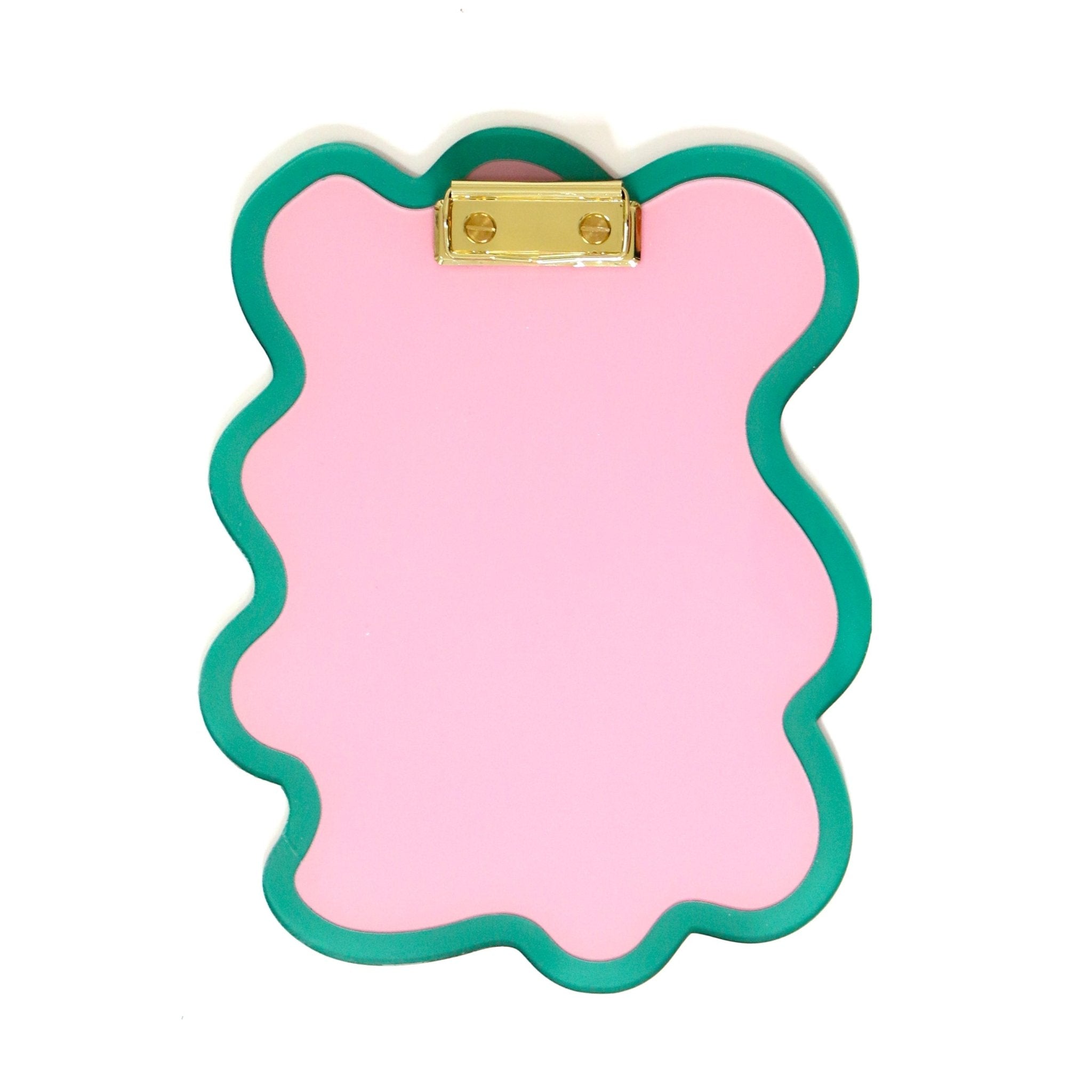 Pink and Teal Squiggle Clipboard - Blissfully Lavender BoutiqueKailo Chic
