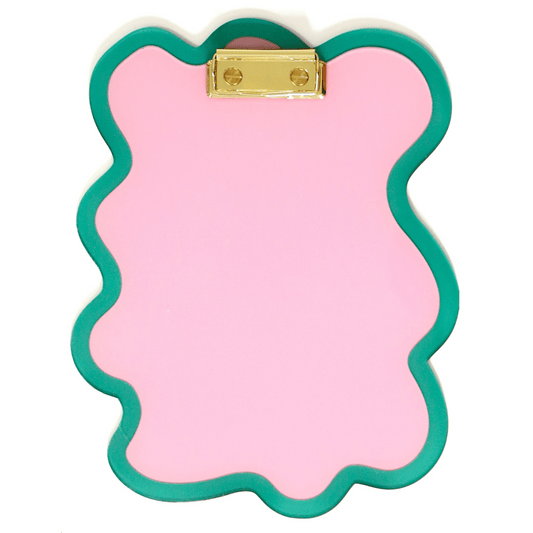 Pink and Teal Squiggle Clipboard - Blissfully Lavender BoutiqueKailo Chic