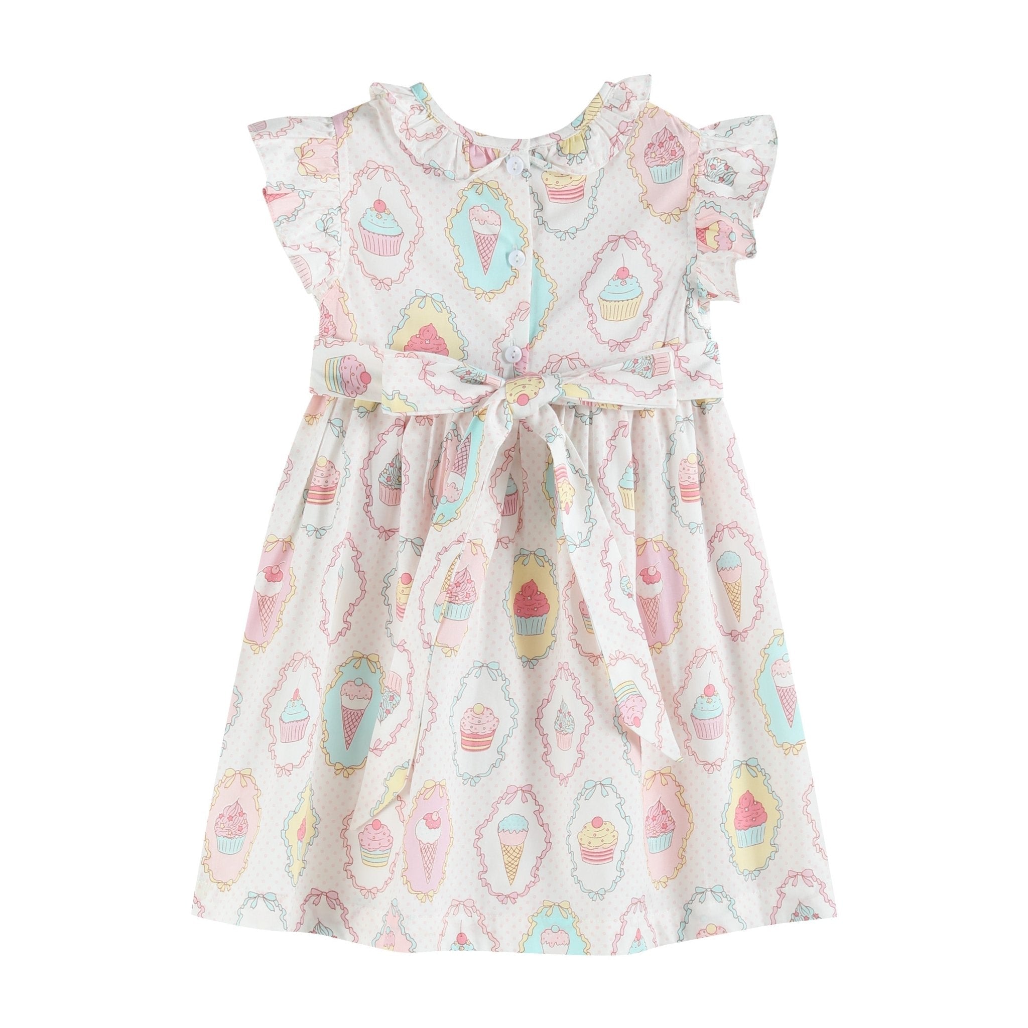 Pink & White Birthday Girl Smocked Dress