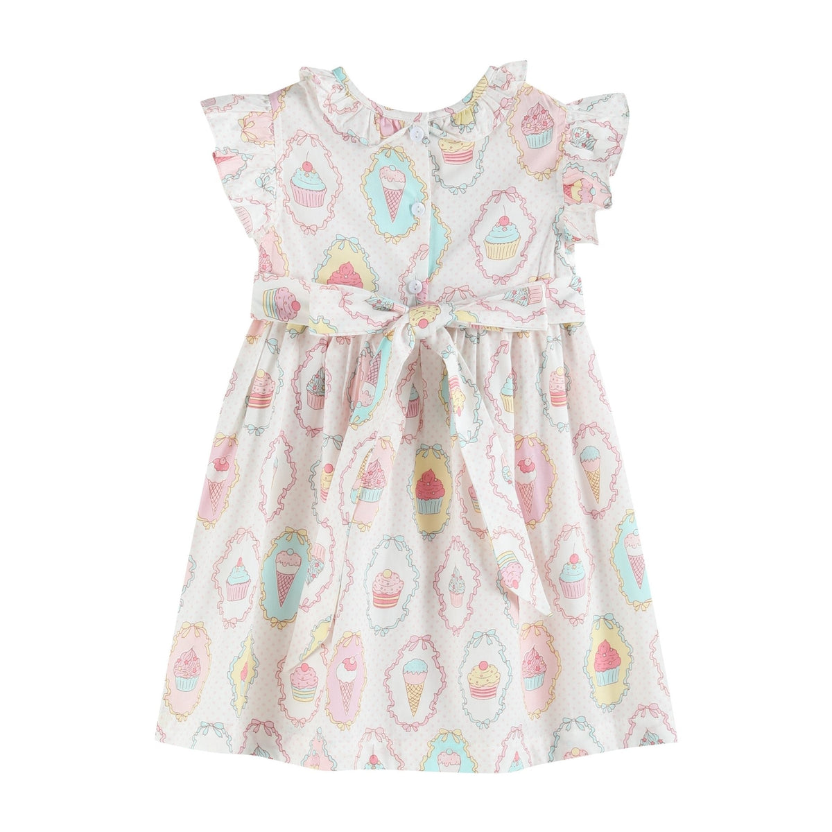 Pink and White Birthday Girl Smocked Dress