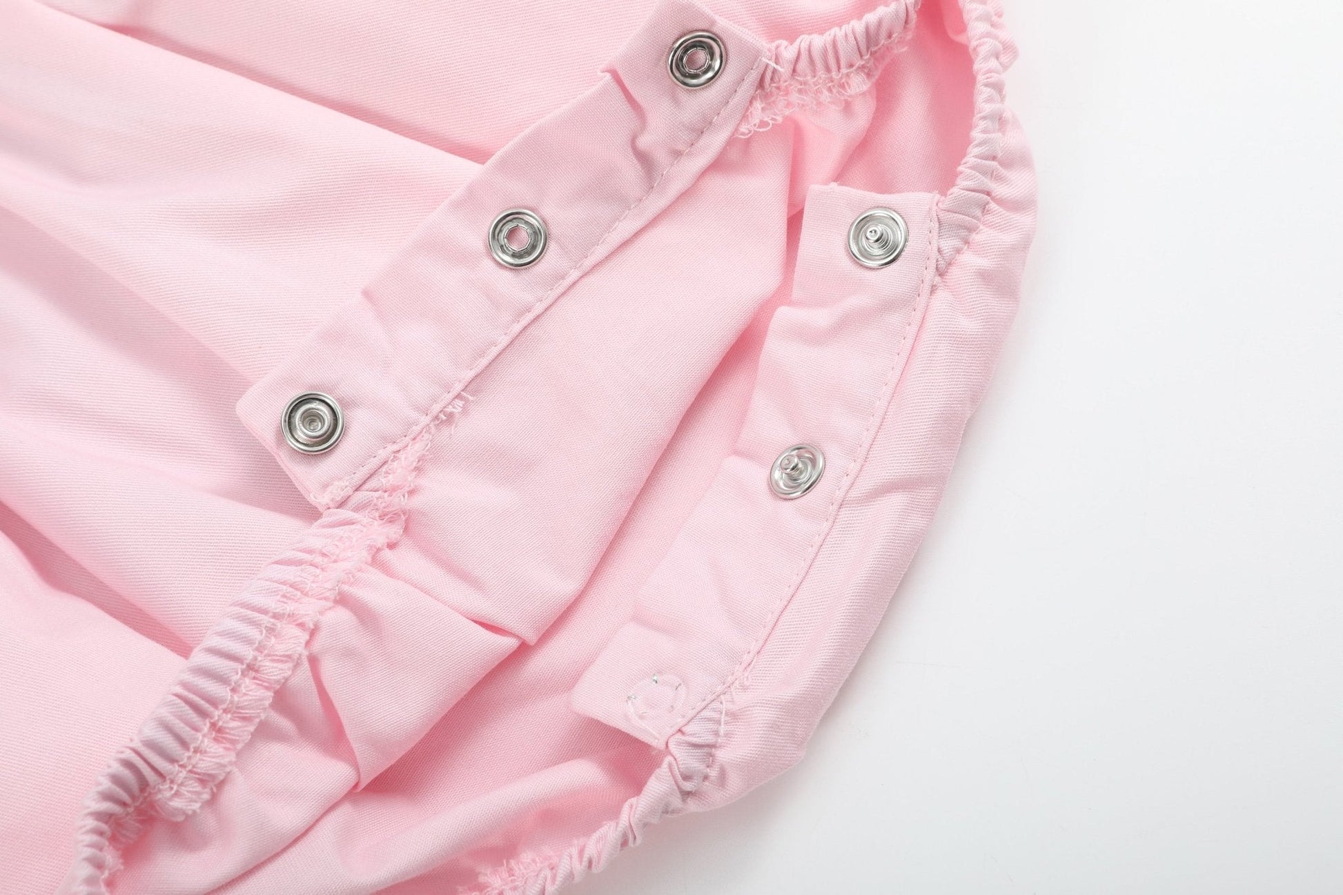 Pink & White Bows Smocked Ruffle Romper