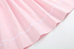 Pink & White Smocked Bishop Dress